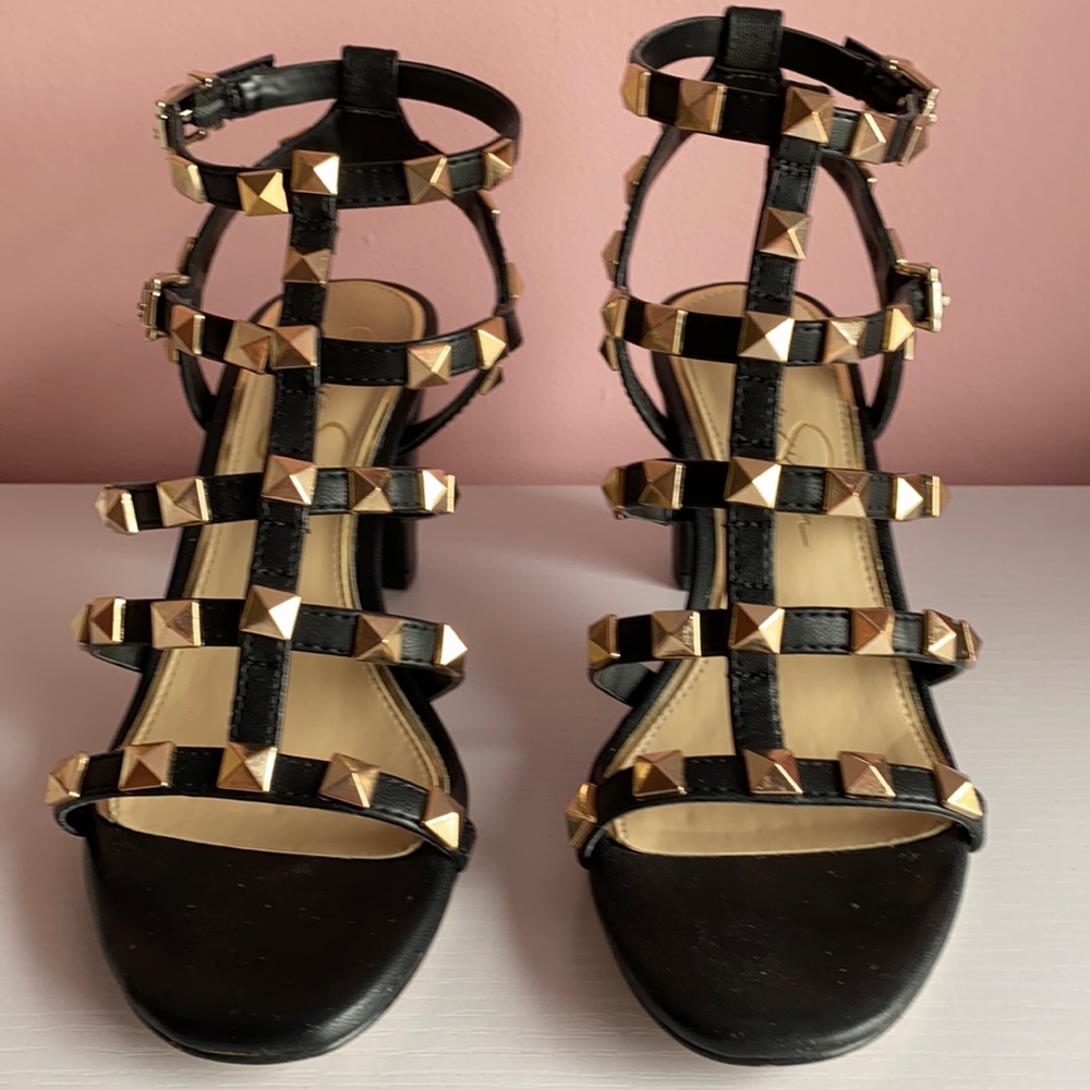Jessica Simpson Annida Black Stud Sandal